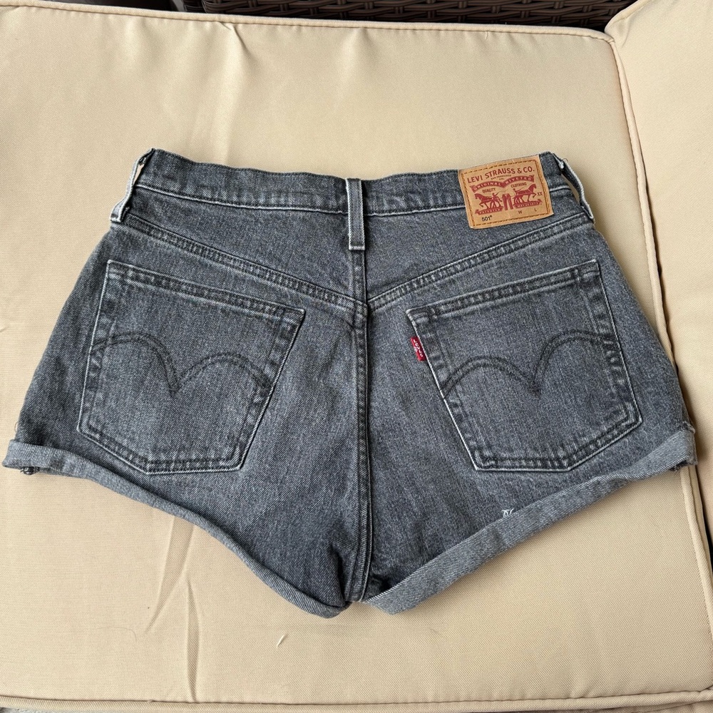 Levi's 501 Black/Gray Jean Shorts